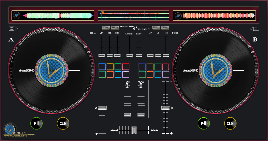 DJ V-SCRATCH LIVE Main UI
